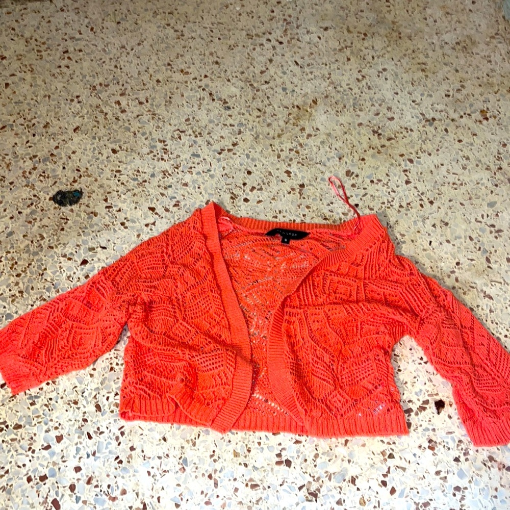 Pink cardigan/sweater